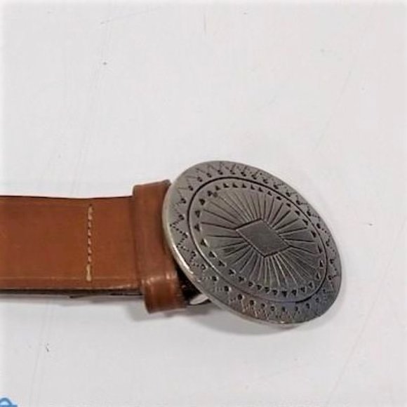 Brighton Brown Cowhide Concho Women’s Belt